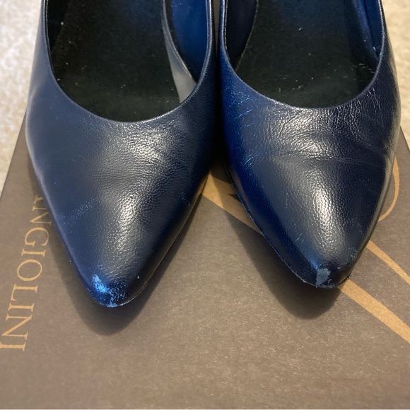 Enzo Angiolini Navy Classic Leather Pumps 6.5 - Picture 6 of 9